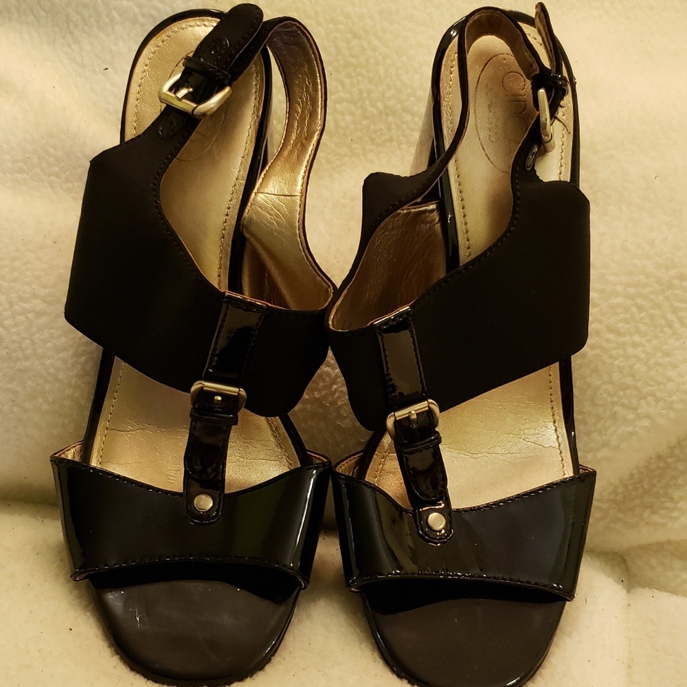 Circa Joan & David Kalista Block Heel Sandals Blk